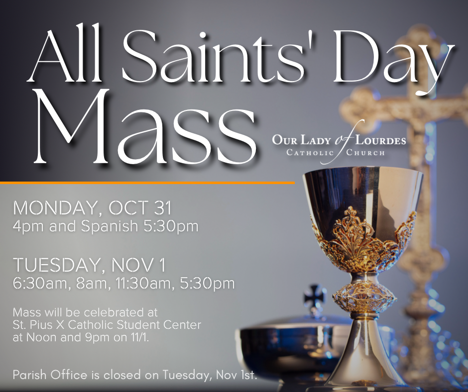 All Saint’s Day Mass schedule 2022